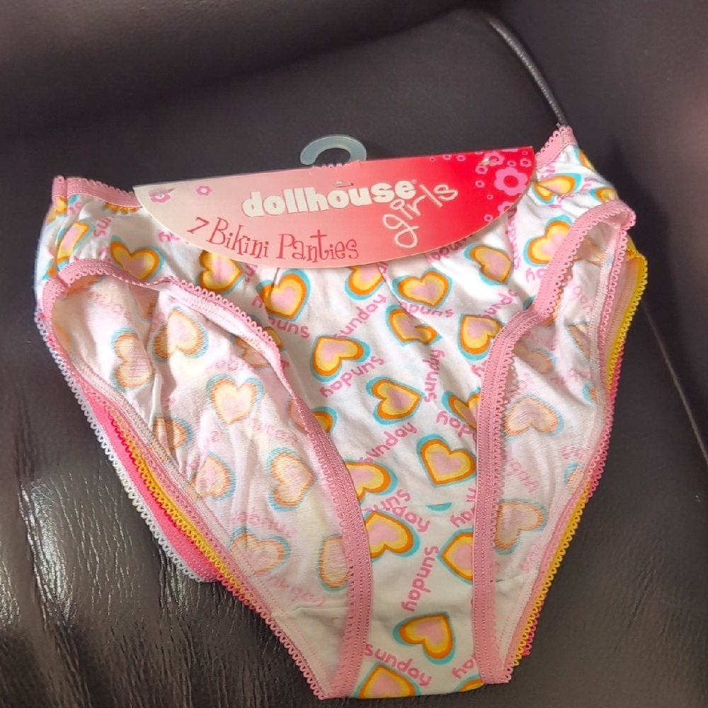 8: Girls Dollhouse 7 pairs Multicolor Bikini Panties